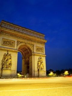 Arc de Triomphe at Night, Paris, France.jpg